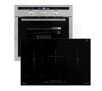 Cuisinière: 60cm Four encastrable EB8013ED + 77cm Plaque Induction IH87705FZ | Rôtisserie | Capteur de température du cœur | Gril | Air chaud | Tiroirs télescopiques | SET8013IH77FZ
