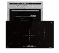 Cuisinière: 60cm Four encastrable EB8013ED + 90cm Plaque Induction IH89005FZ | Rôtisserie | Capteur de température du cœur | Gril | Air chaud | Tiroirs télescopiques | SET8013IH890FZ