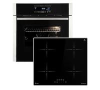 Cuisinière: 60cm Four encastrable EB8016ED + 59cm Plaque Induction IH85900ED | Catalyse | Rôtisserie | Fonction pizza | Gril | Air chaud | Tiroirs télescopiques | Timer automatique | SET8016IH859ED