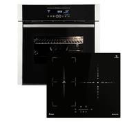 Cuisinière: 60cm Four encastrable EB8016ED + 59cm Plaque Induction IND5903SP | Catalyse | Rôtisserie | Fonction pizza | Gril | Air chaud | Tiroirs télescopiques | Timer automatique | SET8016IND593SP