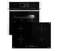 Cuisinière: 60cm Four encastrable EB8016ED + 77cm Plaque Induction IH87704RL | Catalyse | Rôtisserie | Fonction pizza | Gril | Air chaud | Tiroirs télescopiques | Timer automatique | SET8016IH877RL