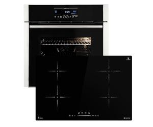 Cuisinière: 60cm Four encastrable EB8016ED + 77cm Plaque Induction IH87704RL | Catalyse | Rôtisserie | Fonction pizza | Gril | Air chaud | Tiroirs télescopiques | Timer automatique | SET8016IH877RL