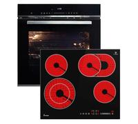 Cuisinière: 60cm Four encastrable EB8017ED + 59cm Plaque Eletrique CH5901RL | Catalyse | Fonction pizza | Gril | Circulation de l'air | Air chaud | Timer automatique | SET8017CH59RL