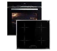 Cuisinière: 60cm Four encastrable EB8017ED + 59cm Plaque Induction IH85900ED | Catalyse | Fonction pizza | Gril | Circulation de l'air | Air chaud | Timer automatique | SET8017IH859ED