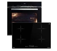 Cuisinière: 60cm Four encastrable EB8017ED + 77cm Plaque Induction IH87704RL | Catalyse | Fonction pizza | Gril | Circulation de l'air | Air chaud | Timer automatique | SET8017IH877RL