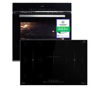Cuisinière: 60cm Four encastrable EB8017ED + 77cm Plaque Induction IH87705FZ | Catalyse | Fonction pizza | Gril | Circulation de l'air | Air chaud | Timer automatique | SET8017IH77FZ