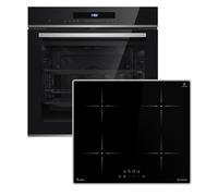 Cuisinière: 60cm Four encastrable EB8019EDP + 59cm Plaque Induction IH85900ED | Pyrolyse | Fonction pizza | Gril | Circulation de l'air | Air chaud | Tiroirs télescopiques | SET8019IH859ED