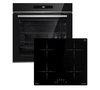 Cuisinière: 60cm Four encastrable EB8019EDP + 59cm Plaque Induction IH85900RL | Pyrolyse | Fonction pizza | Gril | Circulation de l'air | Air chaud | Tiroirs télescopiques | SET8019IH859RL