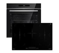 Cuisinière: 60cm Four encastrable EB8019EDP + 77cm Plaque Induction IH87705FZ | Pyrolyse | Fonction pizza | Gril | Circulation de l'air | Air chaud | Tiroirs télescopiques | SET8019IH77FZ