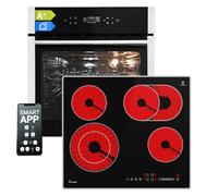 Cuisinière: 60cm Four encastrable EB8313HC + 59cm Plaque Eletrique CH5901AL | Fonction pizza | Gril | Circulation de l'air | Air chaud | Timer automatique | SET8313HCCH59AL