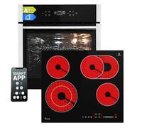 Cuisinière: 60cm Four encastrable EB8313HC + 59cm Plaque Eletrique CH5901RL | Fonction pizza | Gril | Circulation de l'air | Air chaud | Timer automatique | SET8313HCCH59RL