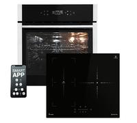 Set de plaques de cuisson autonomes : four encastrable 60 cm EB8313HC + plaque à induction IND5903SP de 59 cm, fonction pizza, barbecue, chaleur tournante, minuterie automatique, double vitrage de