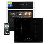 Cuisinière: 60cm Four encastrable EB8313HC + 60cm Plaque Induction IH85901FZ | Fonction pizza | Gril | Circulation de l'air | Air chaud | Timer automatique | SET8313HCIH592FZ