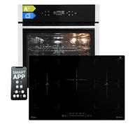 Cuisinière: 60cm Four encastrable EB8313HC + 77cm Plaque Induction IH87705FZ | Fonction pizza | Gril | Circulation de l'air | Air chaud | Timer automatique | SET8313HCIH77FZ