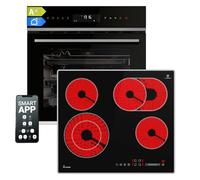 Cuisinière: 60cm Four encastrable EB8317HC + 59cm Plaque Eletrique CH5901AL | Rôtisserie | Fonction pizza | Gril | Circulation de l'air | Air chaud | Timer automatique | SET8317HCCH59AL