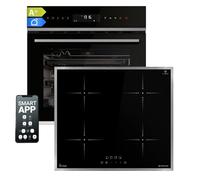 Cuisinière: 60cm Four encastrable EB8317HC + 59cm Plaque Induction IH85900ED | Rôtisserie | Fonction pizza | Gril | Circulation de l'air | Air chaud | Timer automatique | SET8317HCIH859ED