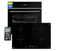 Cuisinière autonome : four encastrable 60 cm EB8317HC + plaque à induction 77 cm IH87704RL | Tournebroche | Fonction pizza | Grill | Chaleur tournante | Minuterie automatique | SET8317HCIH877RL