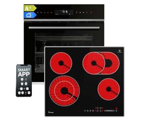 Cuisinière: 60cm Four encastrable EB8319PHC + 59cm Plaque Eletrique CH5901AL | Pyrolyse | Fonction pizza | Gril | Circulation de l'air | Air chaud | Timer automatique | SET8319PHCCH59AL
