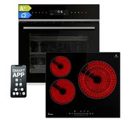 Cuisinière autonome : four encastrable de 60 cm EB8319PHC + plaque de cuisson KF5903SP de 59 cm, fonction pizza, chaleur tournante, air chaud, minuterie, SET8319PHCKF593SP