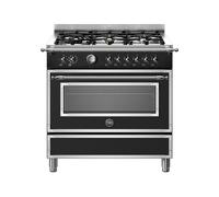 Cuisinière 90 cm Bertazzoni Heritage Four électrique / Table de cuisson à Gaz HER96L1ENET Noir mat