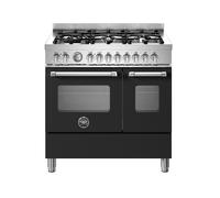 Cuisinière 90 cm Bertazzoni Master Four électrique / Table de cuisson à Gaz MAS96L2ENET Noir