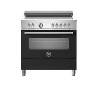 Cuisinière 90 cm Bertazzoni Master Four électrique / Table de cuisson à Induction MAS95I1ENET Noir mat