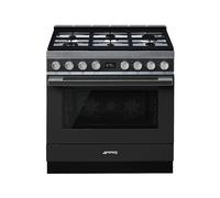 Cuisinière 90 cm Smeg Portofino Four électrique / Table de cuisson à Gaz CPF9GPAN Anthracite