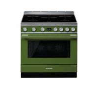 Cuisinière 90 cm Smeg Portofino Four électrique / Table de cuisson à Induction CPF9IPOG Vert Olive
