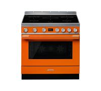 Cuisinière 90 cm Smeg Portofino Four électrique / Table de cuisson à Induction CPF9IPOR Orange