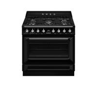 Smeg Cuisinière Victoria TR90GMBL 90 cm 5 brûleurs Four multifonction 115 L Noir A