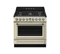 Smeg Cuisine Victoria TR90GMP 90 cm 5 feux Four électrique Vapor Clean Crème A