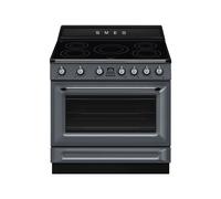 Cuisinière 90 cm Smeg Victoria Four électrique / Table de cuisson à Induction TR90IMGR Gris Ardoise