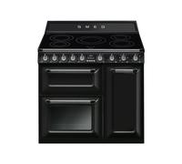 Cuisinière 90 cm Smeg Victoria Four électrique / Table de cuisson à Induction TR93IBL2 Noir