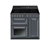 Cuisinière 90 cm Smeg Victoria Four électrique / Table de cuisson à Induction TR93IGR2 Gris Ardoise