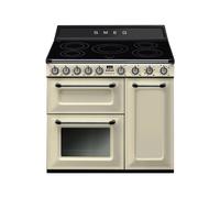 Cuisinière 90 cm Smeg Victoria Four électrique / Table de cuisson à Induction TR93IP2 Crème