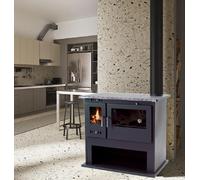 Cuisinière à bois 10.5kW Four de cuisine avec plaque de cuisson Four de chauffage Poêle à bois EEK A 56309
