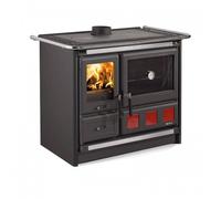 Cuisinière à bois 11 kW-N - Rosa XXL 5.0 Steel Noir anthracite LA NORDICA EXTRA