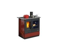 Cuisinière à bois 6.5kw rouge Godin 241100carmin Rouge, Rouge G
