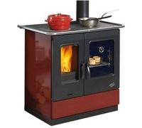 Godin Cuisinière à bois Armonnie 241100CARMIN 6,5 kW sans bouilleur Rouge Garantie 2 ans
