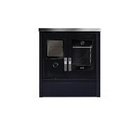 Cuisinière à bois 8kw bleu nuit - - c086aa06