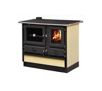 Cuisinière à bois magnum en fonte Sortie côté gauche - Beige - Beige