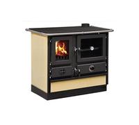 Cuisinière à bois Magnum Thermo MBS en fonte bouilleur sortie côté droit - Beige