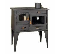 Cuisinière à bois avec four et plaque de cuisson, 10,1 kW, poêle à bois sur pieds, cuisinière de cuisine en acier avec plaque en fonte, four de cuisine autonome modèle 1P34L