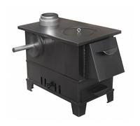 Cuisiniere a Bois avec four Plaque en Acier Pont de Cuisson en Fonte de 10 Mm Petit Poele a Bois Interieur Aérations Réglables Convient pour Chauffer(B,60 * 40 * 46cm)