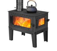 Cuisinière à Bois avec Tiroir à Cendres Foyers de Différentes Tailles Petit Poele a Bois pour Cabane avec Cheminée Idéal pour les Salons et les Terrasses(40 * 31 * 50cm,A)