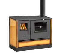 Poêle à bois Balkan Energy avec four et plaque de cuisson modèle 4020 - Cappuccino 7.9 kW EEK A+