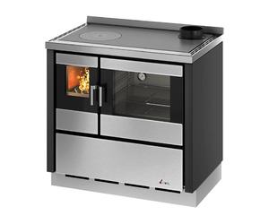 Cuisinière à bois Cadel Kook 90 | 7,5 kW sans l'ensemble, Acier Anthracite