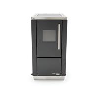 Cuisinière à bois Haas und Sohn HS 40 | 5,1 kW Anthracite mat avec plaque en acier