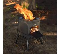 Cuisinière à Bois intérieure avec Design Pliable, poêle à granulés pour Tente Facile à Transporter, cuisinière à Bois Portable pour Camping Petit poêle Chauffant pour Tente Camping