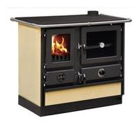 Cuisinière à bois Interstoves à bois Magnum Thermo MBS en fonte bouilleur sortie côté droit - Beige Beige G